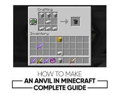 Mar 09, 2021 · make an anvil with five iron or lead bars by approaching the workbench and finding the item on your crafting table. How To Make An Anvil In Minecraft Complete Guide