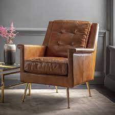 Choose from contactless same day delivery, drive up and more. Manero Armchair Brown Leather My Vintage Home