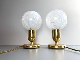 Ball Lamps On Gold Metal Base 1990s