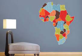 map of africa twiggy vinyl wall art