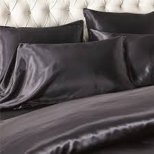 black ice silk bed sheets duvet