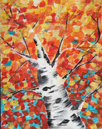 how to paint a fall tree tracie