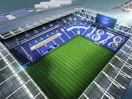 The design of everton's proposed new stadium. Everton Soluis Group