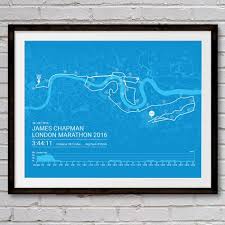 Personalised London Marathon Poster Memento By