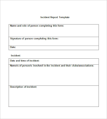 Blank Security Incident Report Template Sample   Helloalive Template net     security incident report form template