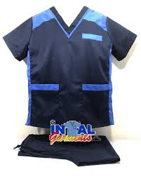 Scrub Suits Uniform Lacoste Cotton Terno 09 Midnight Blue Sky Blue