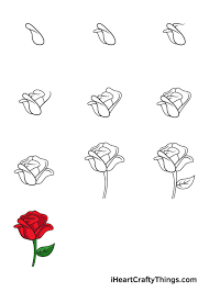 rose drawing how to draw a rose step