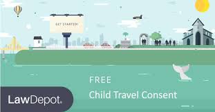 free child travel consent form us