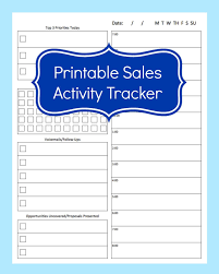 Sales Activity Tracker Daily Planner Cold Call Tracker