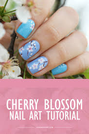 cherry blossom nail art tutorial