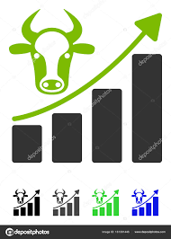 Cattle Chart Grow Up Flat Icon Stock Vector Ahasoft