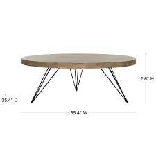 Round Wood Coffee Table Fox4233a