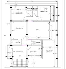 2 Bhk Plan With 3d Front Elevation