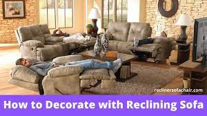 how to decorate with reclining sofa 6