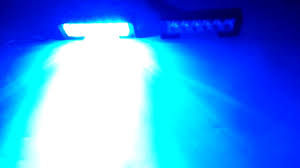 12led 36w High Power Flash Security Emergency Warning Strobe Light Bar Blue 12v Night Video