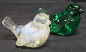 Fenton Glass Bird Figurines Opalescent