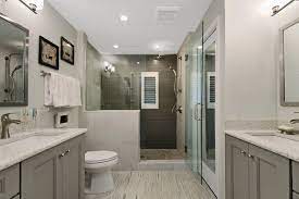 spa like bathroom from lowe s and houzz