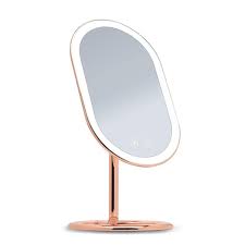 rechargeable rose gold vanity mirror