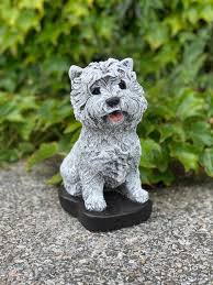 Westie Puppy Dog Statue Concrete Westie
