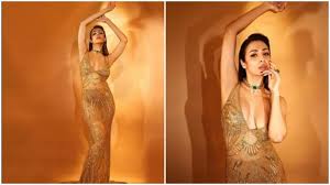 malaika arora in a sequined gown