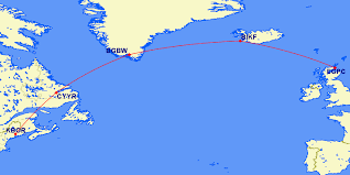 Atlantic Ferry Flight Routes