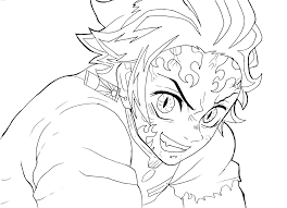 Demon Tanjiro Coloring Pages | Anime sketch, Anime drawings tutorials,  Anime drawings
