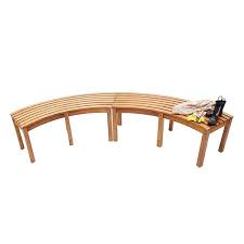 Indoor Outdoor Curved Backless Bench