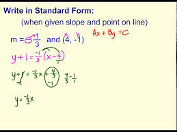Write Standard Form When Given Point