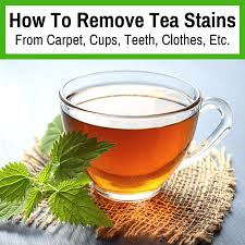 remove tea stains from carpet cups