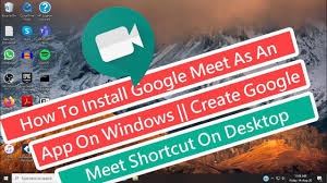 Share audio while sharing application window (windows only) (temporary disabled due to a audio loop issue). Install Google Meet As An App On Windows Create Google Meet Shortcut On Desktop Youtube