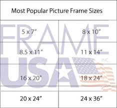 picture frame sizes most por