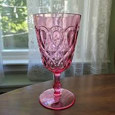 Pink Swirly Acrylic Wine Glasses