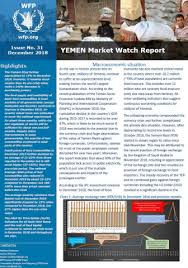 Yemen Monthly Market Watch 2018 World Food Programme