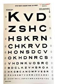 Illuminated Snellen Eye Test Chart For Illuminated Cabinet 14 X 9 Inch 1 Each