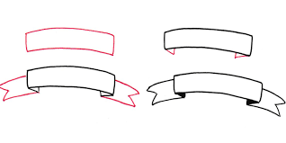 how to draw banners simple steps