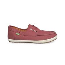 Details About Sanuk Casa Barco Dusty Red Loafer Canvas Casual Men S Shoes Size Us 9 Uk 8 New