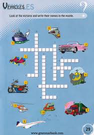 vehicles word games for kids