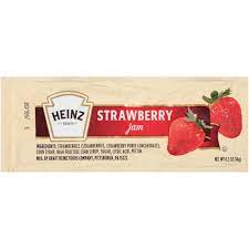 heinz single serve strawberry jam 200