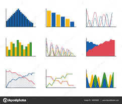 Business Data Graph Analytics Elements Bar Pie Charts