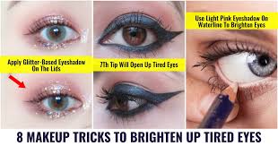 brightening makeup tricks for tired eyes