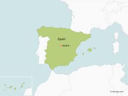map of spain with neighbouring