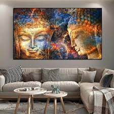 New Golden Buddha Lord Abstract Canvas
