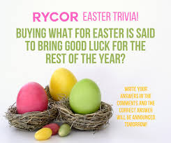 Having too much of fatty and sugary foods can cause gradual weight gain, which can then negatively impact your health and fitness level. Rycor Rycor Easter Trivia Question Of The Day Buying What For Easter Is Said To Bring Good Luck For The Rest Of The Year Use The Comment Section To Submit Your