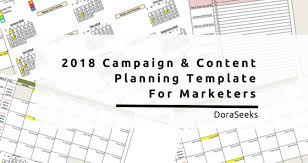 2018 Free Annual Marketing Campaign Planning Template