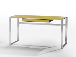 Desk Glass And Steel Writing Desk With