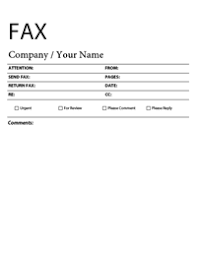 Free Fax Cover Sheet Templates