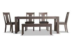 6 piece dining set with storage bench