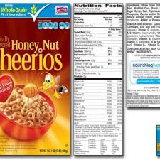 Honey Nut Cheerios Nutrition Facts Label Nutrition Ftempo