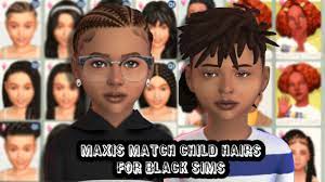 maxis match urban child hairs cc