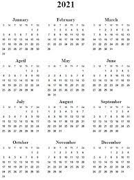 Customise and print calendar 2021 : 2021 Calendar Printable One Page Free Printable Calendar Monthly